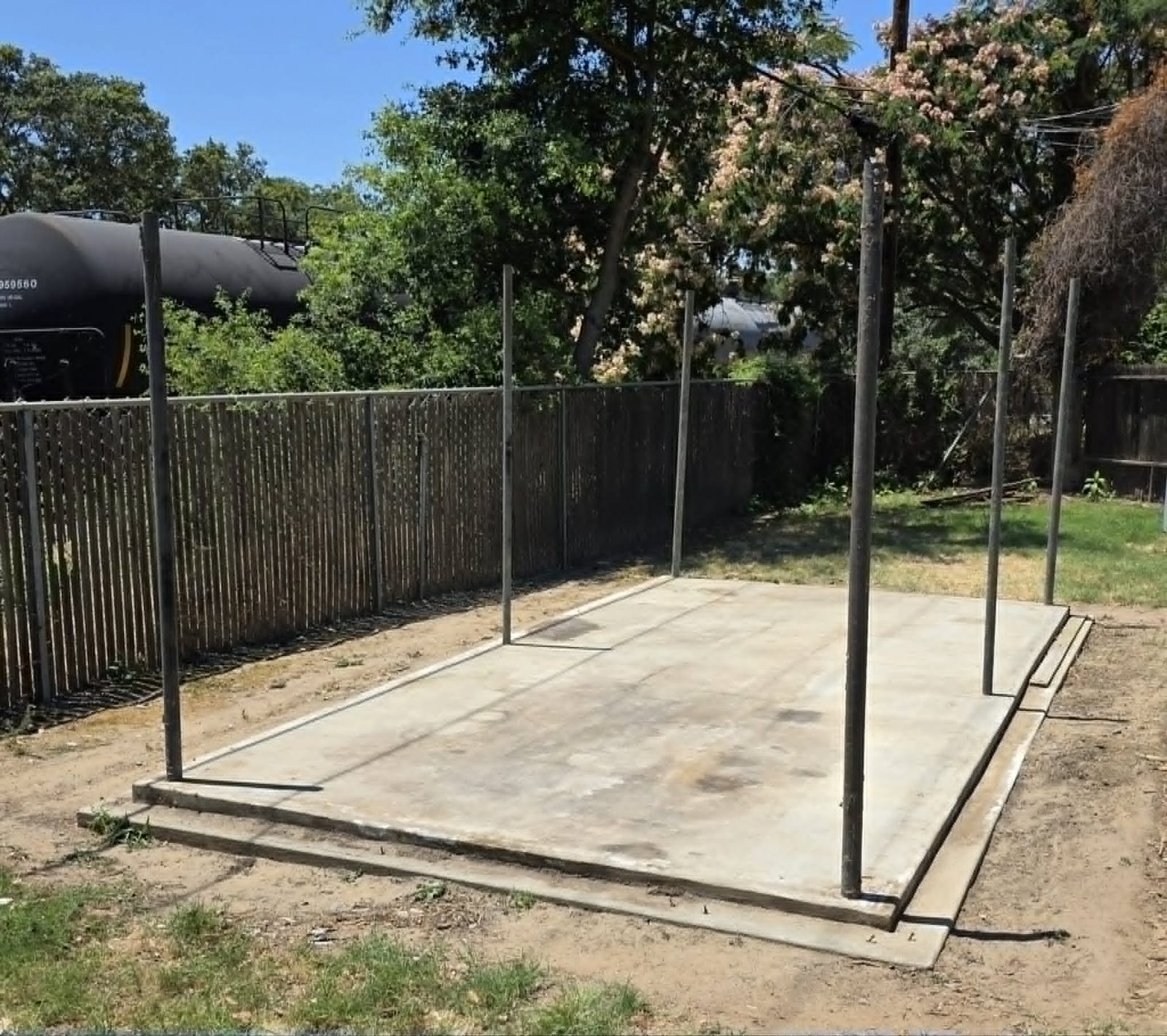 Clean Slate Hauling and Removal concrete slab cleared after demolition