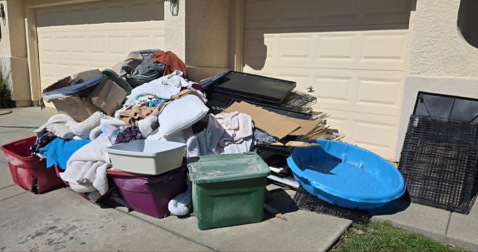 Clean Slate Hauling and Removal curbside junk pile