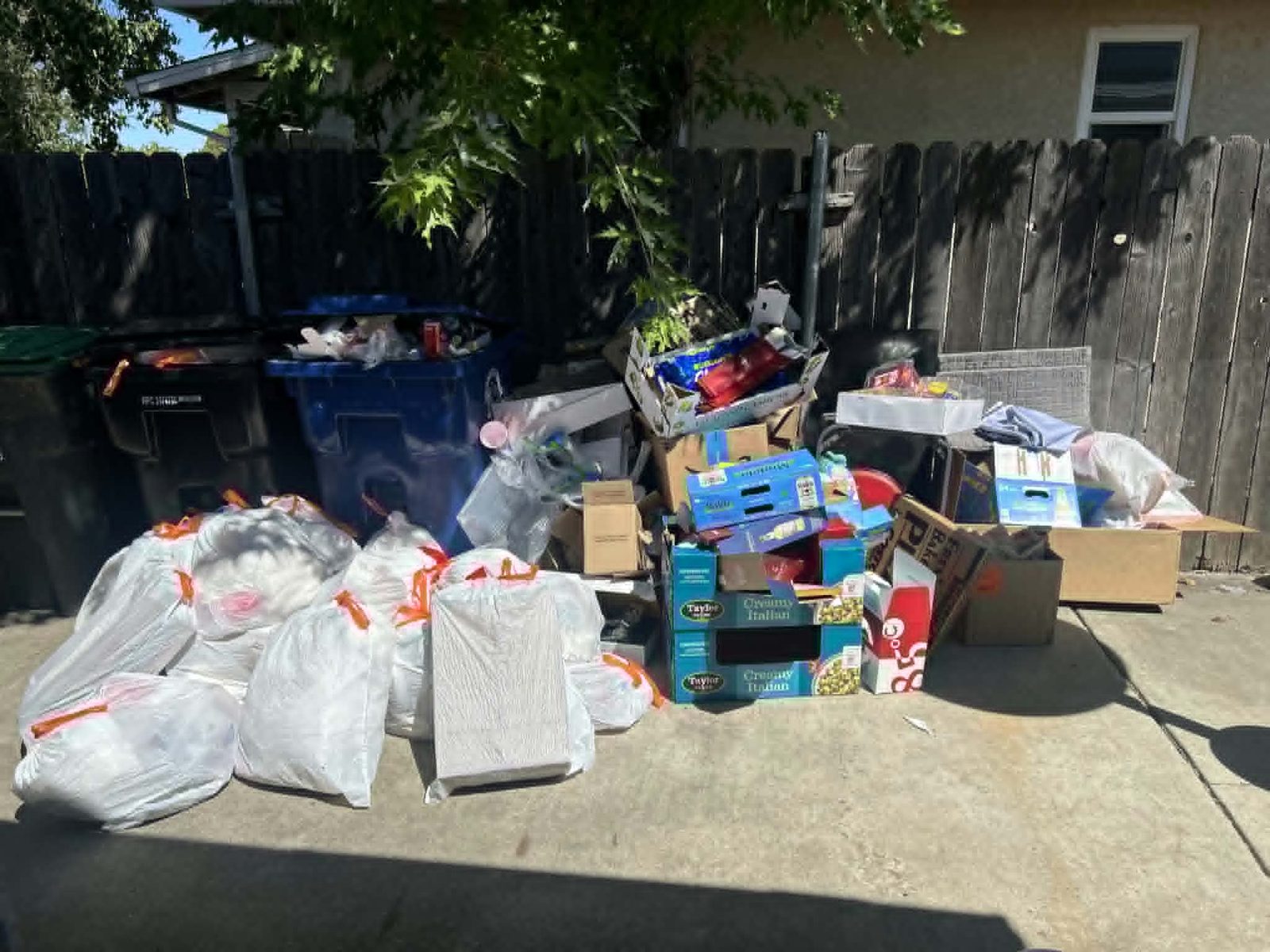 Clean Slate Hauling and Removal bags of household junk at pickup