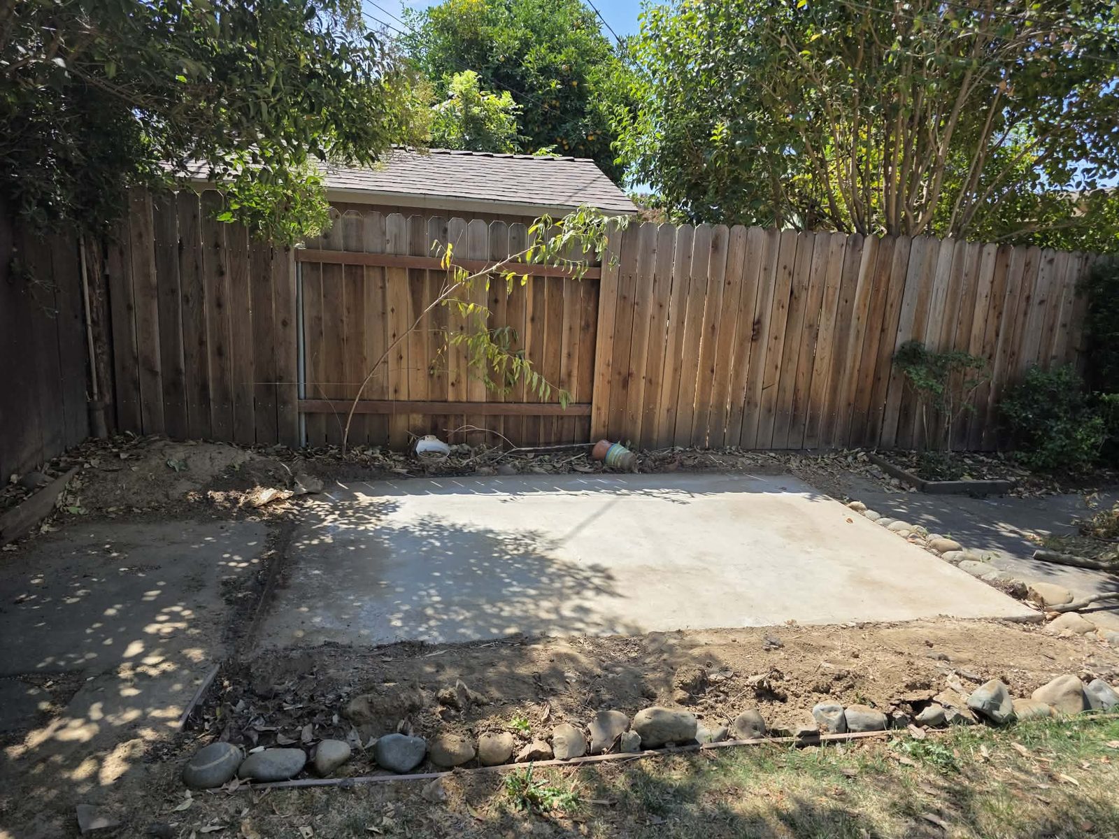 Clean Slate Hauling and Removal backyard slab after shed removal